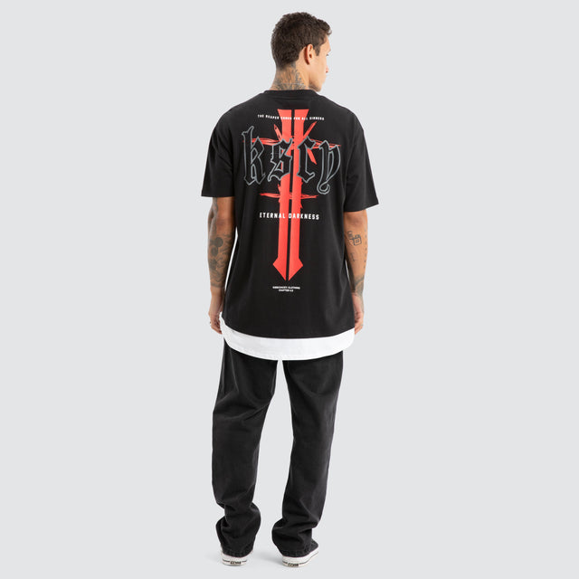Eternal Box Layer Tee Jet Black