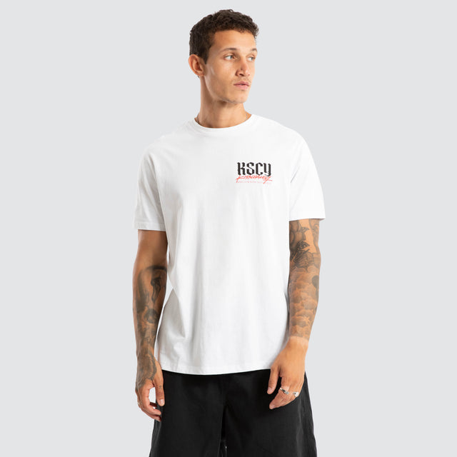 Twisted Standard Tee White