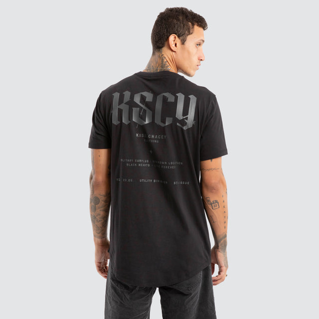 Surplus Dual Curved Tee Jet Black