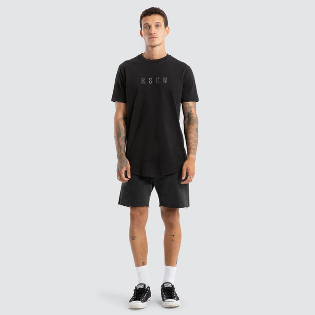 Surplus Dual Curved Tee Jet Black