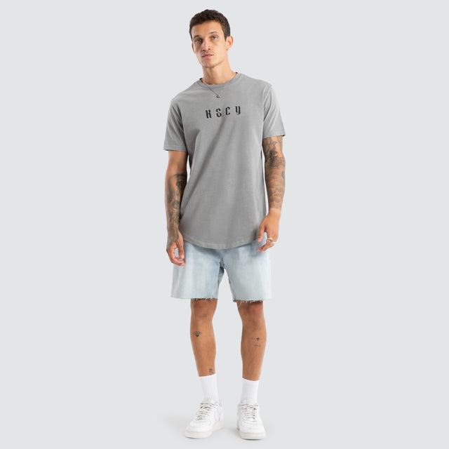 Surplus Dual Curved Tee Pigment Frost Grey
