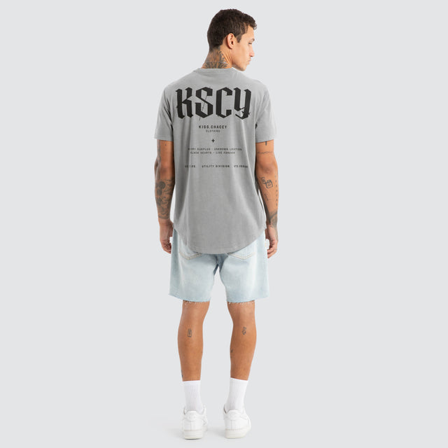 Surplus Dual Curved Tee Pigment Frost Grey