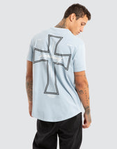 Confession Dual Curved Tee Pigment Skyway