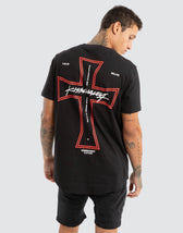Confession Dual Curved Tee Jet Black