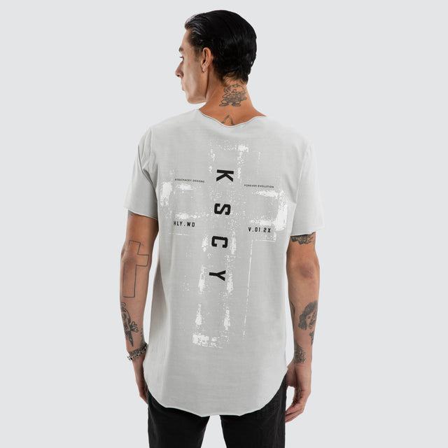 Model wears Victory Raw V-Neck Tee Pigment Rock T-Shirts Grey - image 1