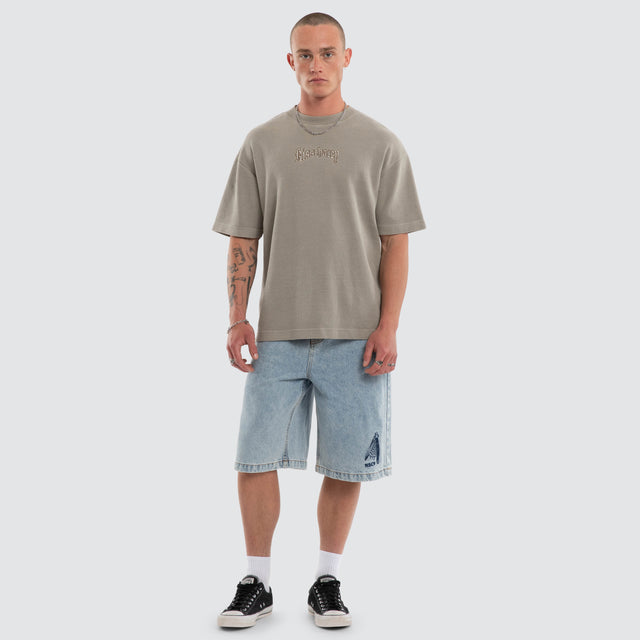 Scars Waffle Street Tee Pigment Morning Dove