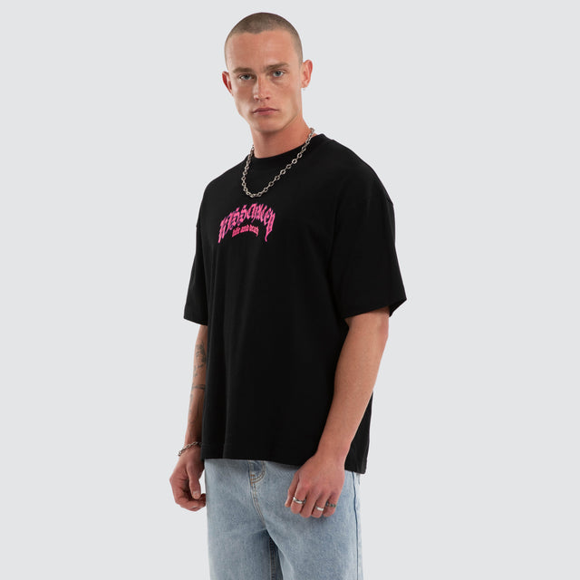 Shield Street Tee Jet Black