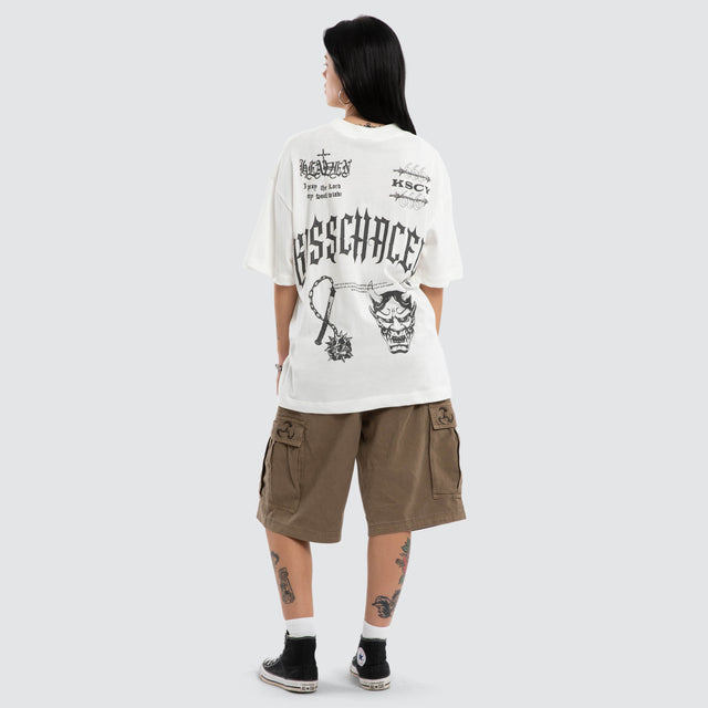 Abyss Street Tee Natural White