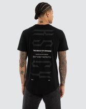 Trapped Dual Curved Tee Jet Black