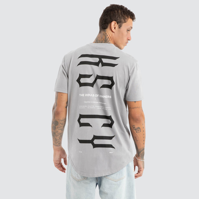 Trapped Dual Curved Tee Pigment Silver Sconce