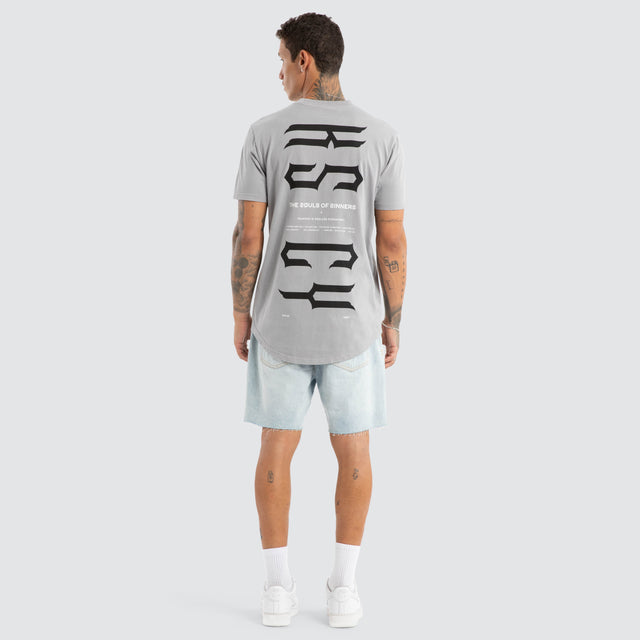 Trapped Dual Curved Tee Pigment Silver Sconce