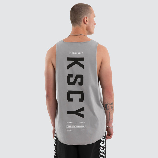 Model wears Visualise Raw Tank Pigment Silver Sconce Tanks Grey – image 1