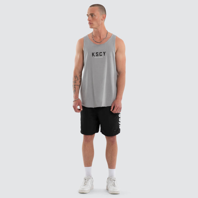 Model wears Visualise Raw Tank Pigment Silver Sconce Tanks Grey – image 2