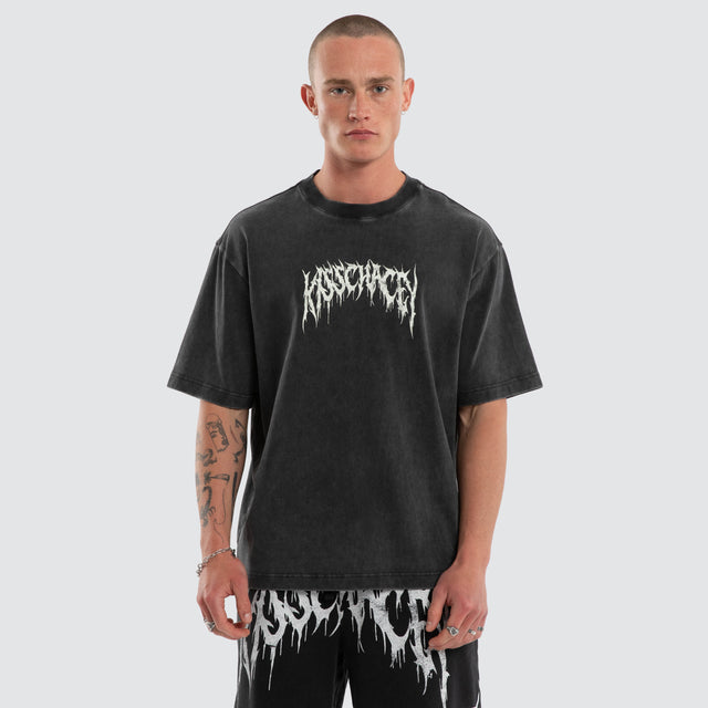 Cagey Oversized Tee Mineral Black