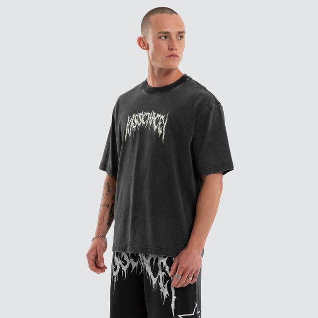 Cagey Oversized Tee Mineral Black