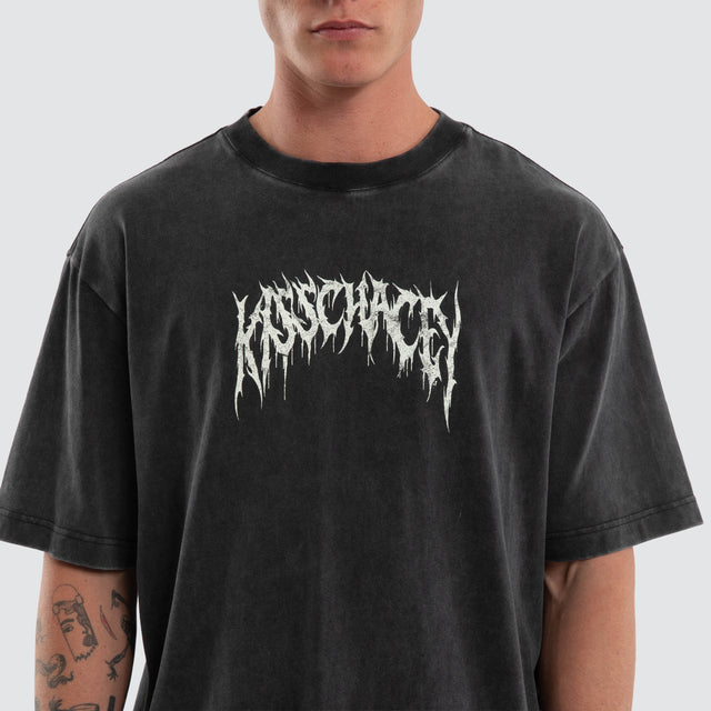 Cagey Oversized Tee Mineral Black