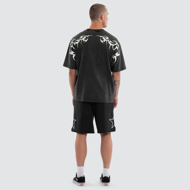 Cagey Oversized Tee Mineral Black