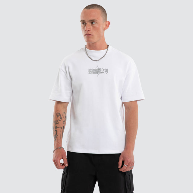 Broken Loopback Street Tee Optical White