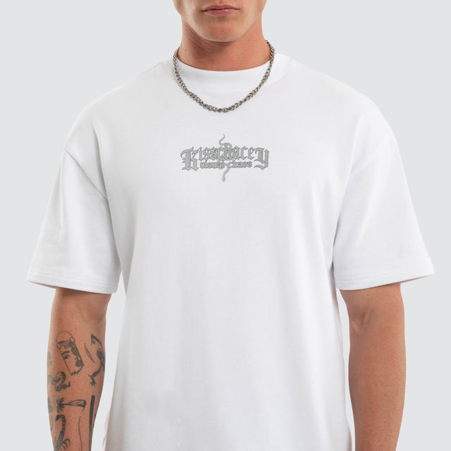 Broken Loopback Street Tee Optical White