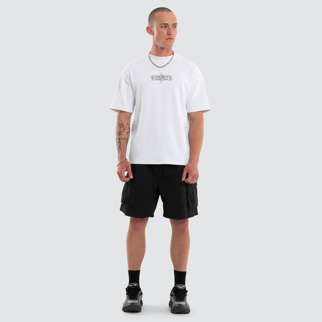Broken Loopback Street Tee Optical White