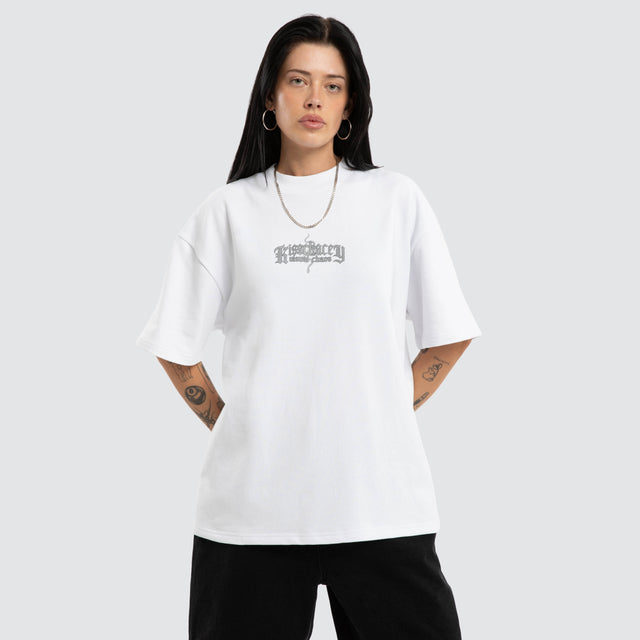 Broken Loopback Street Tee Optical White