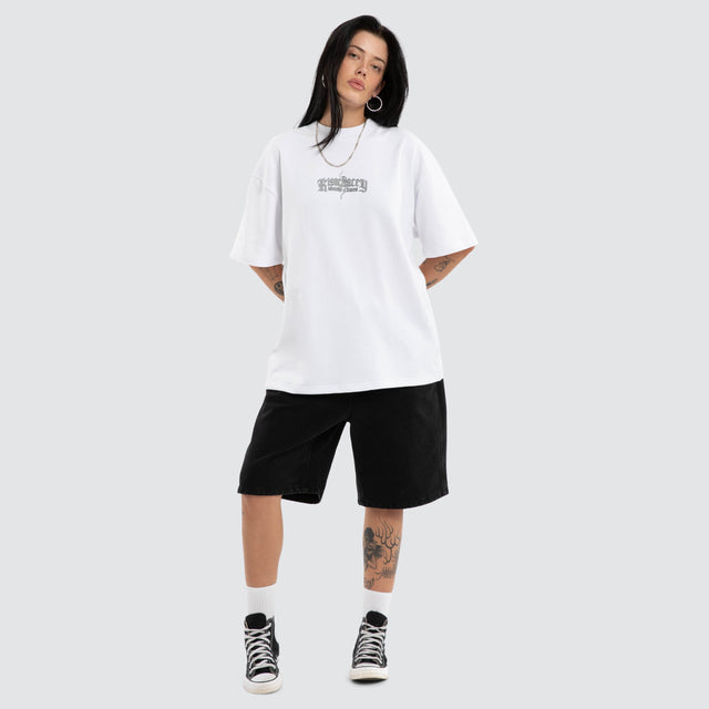 Broken Loopback Street Tee Optical White