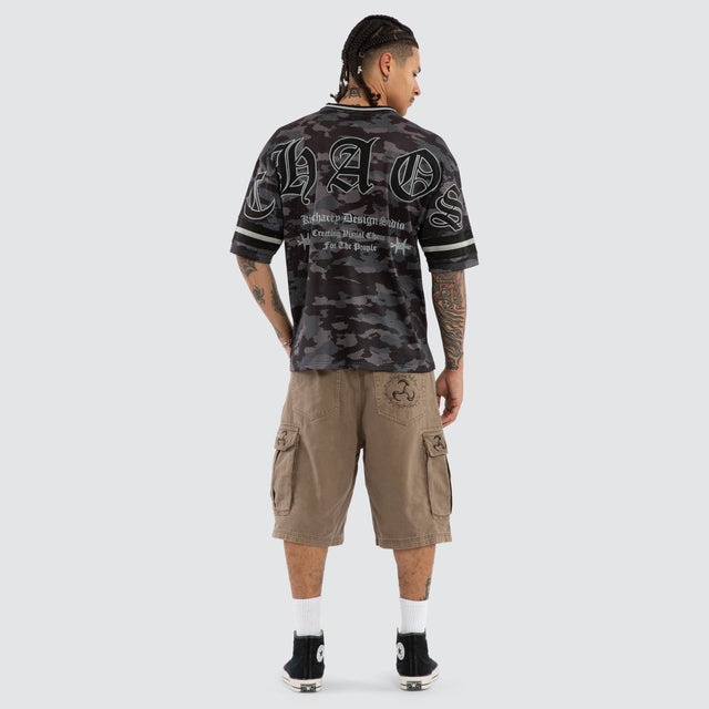 Pierced Football Jersey Black Camo