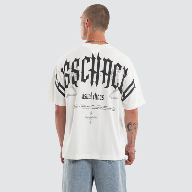 Model wears Seek Heaven Street Tee Natural White T-Shirts White – image 1