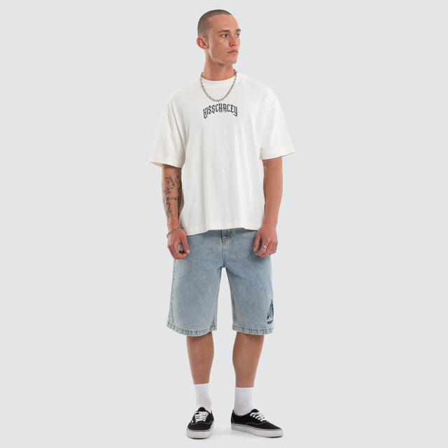 Model wears Seek Heaven Street Tee Natural White T-Shirts White – image 2