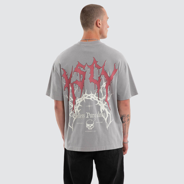 Model wears Endless Street Tee Pigment Silver Sconce T-Shirts Grey – image 1