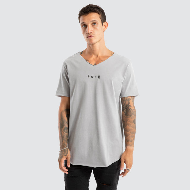 Made of Iron Raw Neck Tee Pigment Alloy