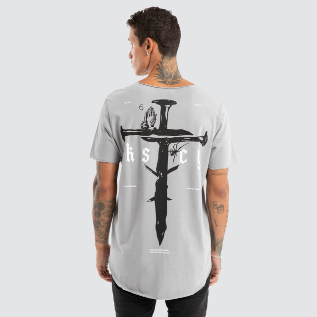 Made of Iron Raw Neck Tee Pigment Alloy