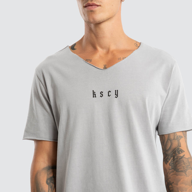 Made of Iron Raw Neck Tee Pigment Alloy