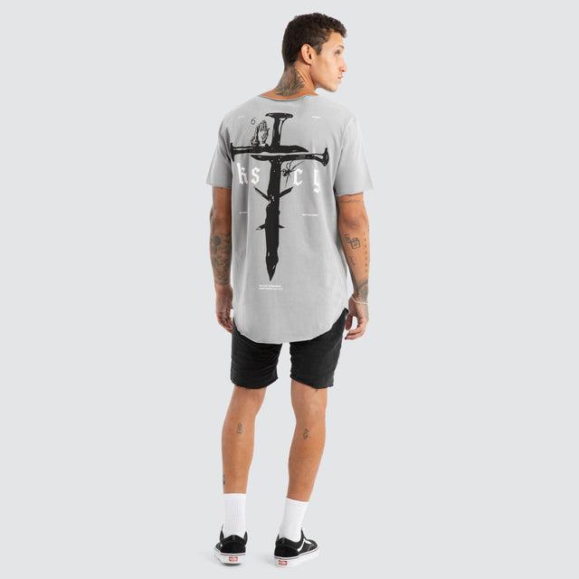 Made of Iron Raw Neck Tee Pigment Alloy