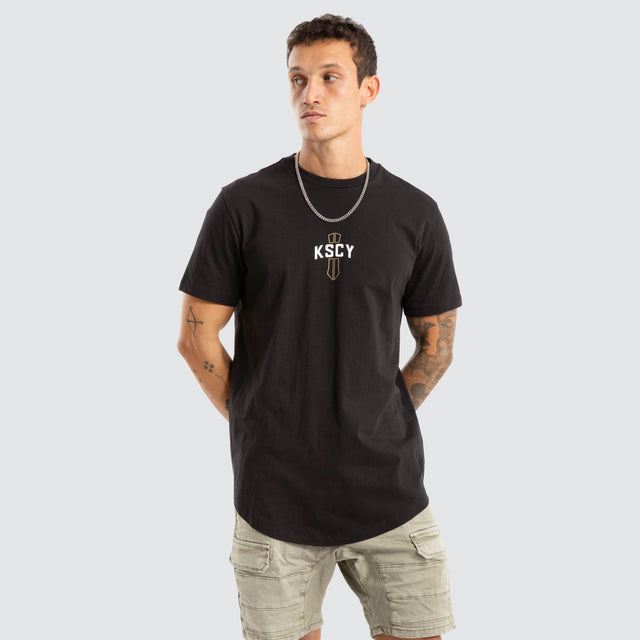 Delight Dual Curved Tee Jet Black