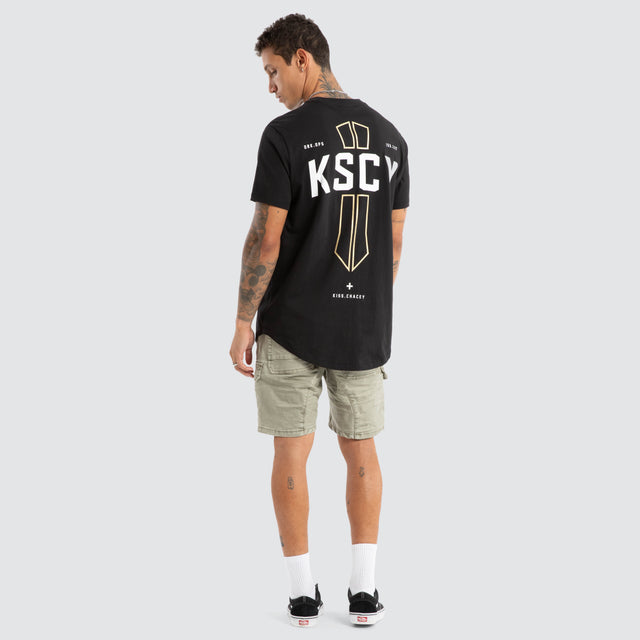 Delight Dual Curved Tee Jet Black