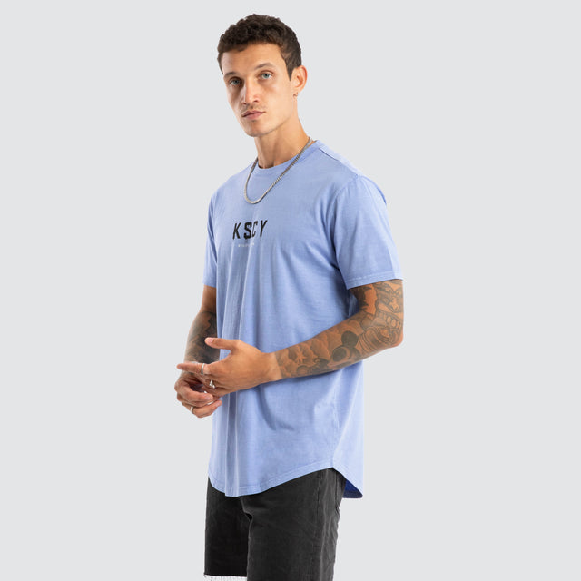 Division Dual Curved Tee Pigment Purple Trumpet