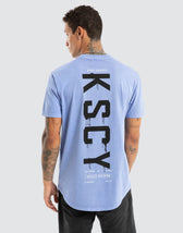 Division Dual Curved Tee Pigment Purple Trumpet