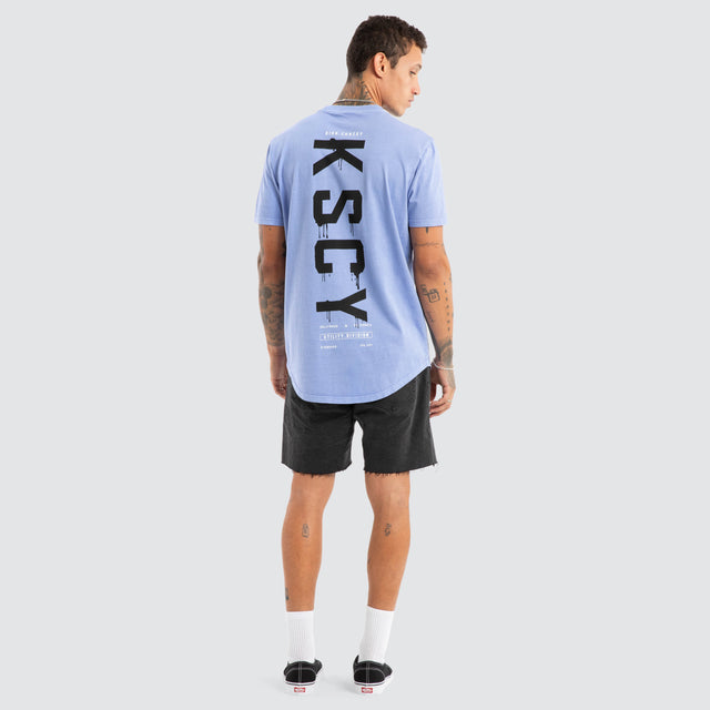 Division Dual Curved Tee Pigment Purple Trumpet