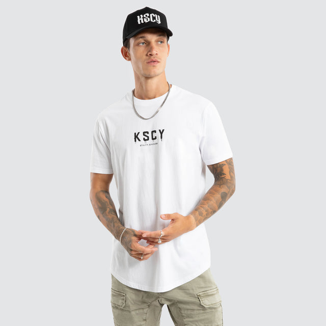 Division Dual Curved Tee White