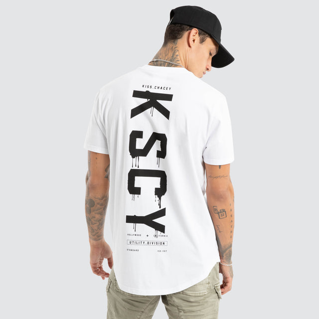 Division Dual Curved Tee White