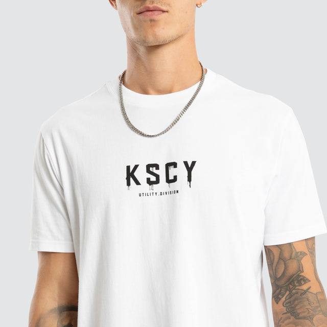 Division Dual Curved Tee White