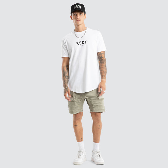 Division Dual Curved Tee White