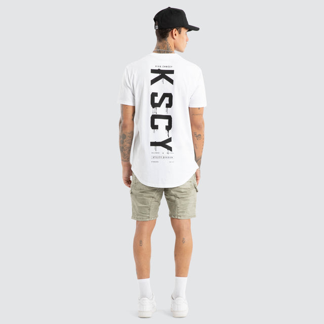 Division Dual Curved Tee White