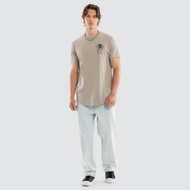 Dune Dual Curved Tee Pigment Paloma