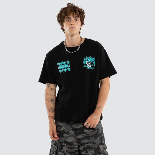 Agnus Rocker Tee Jet Black