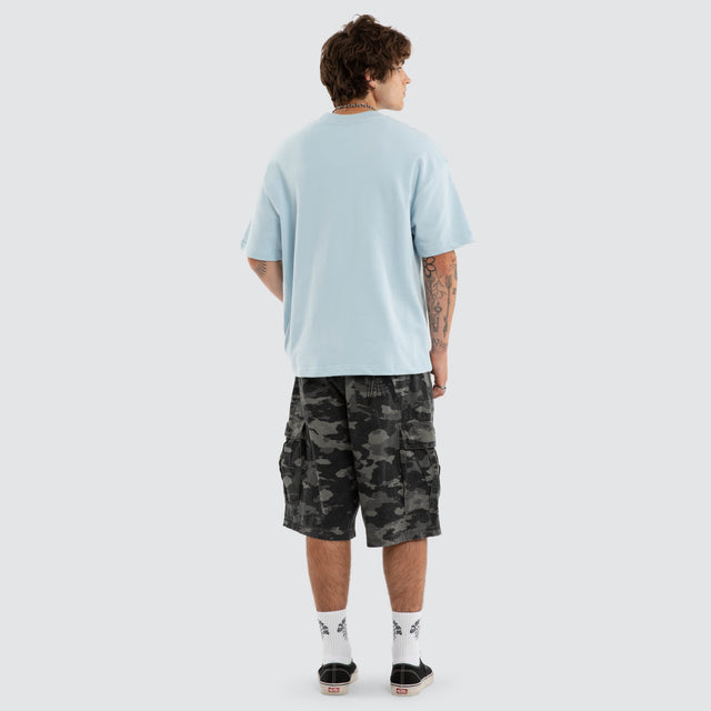 Spiked Loopback Street Tee Baby Blue