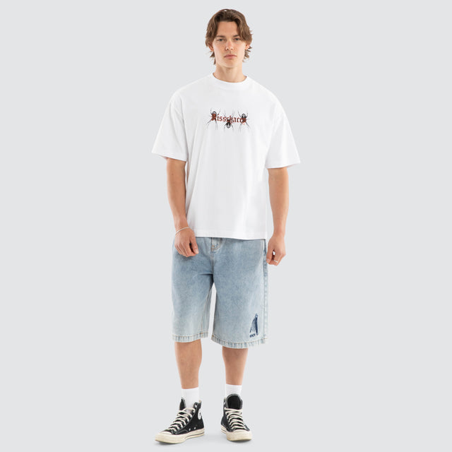 Model wears Creep Street Tee Optical White T-Shirts White – image 5