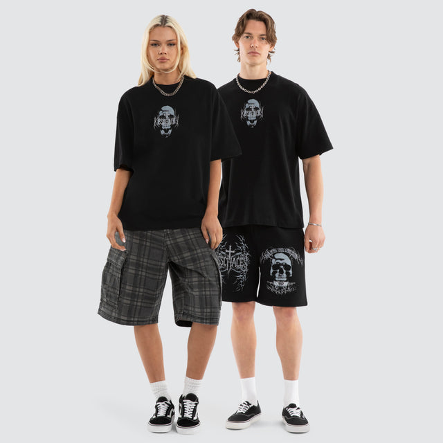 Skullcraft Street Tee Jet Black