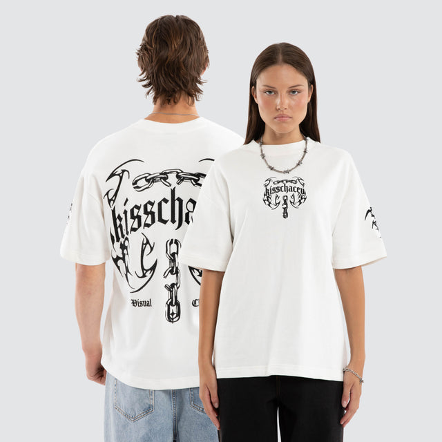 Chains Loopback Street Tee Natural White